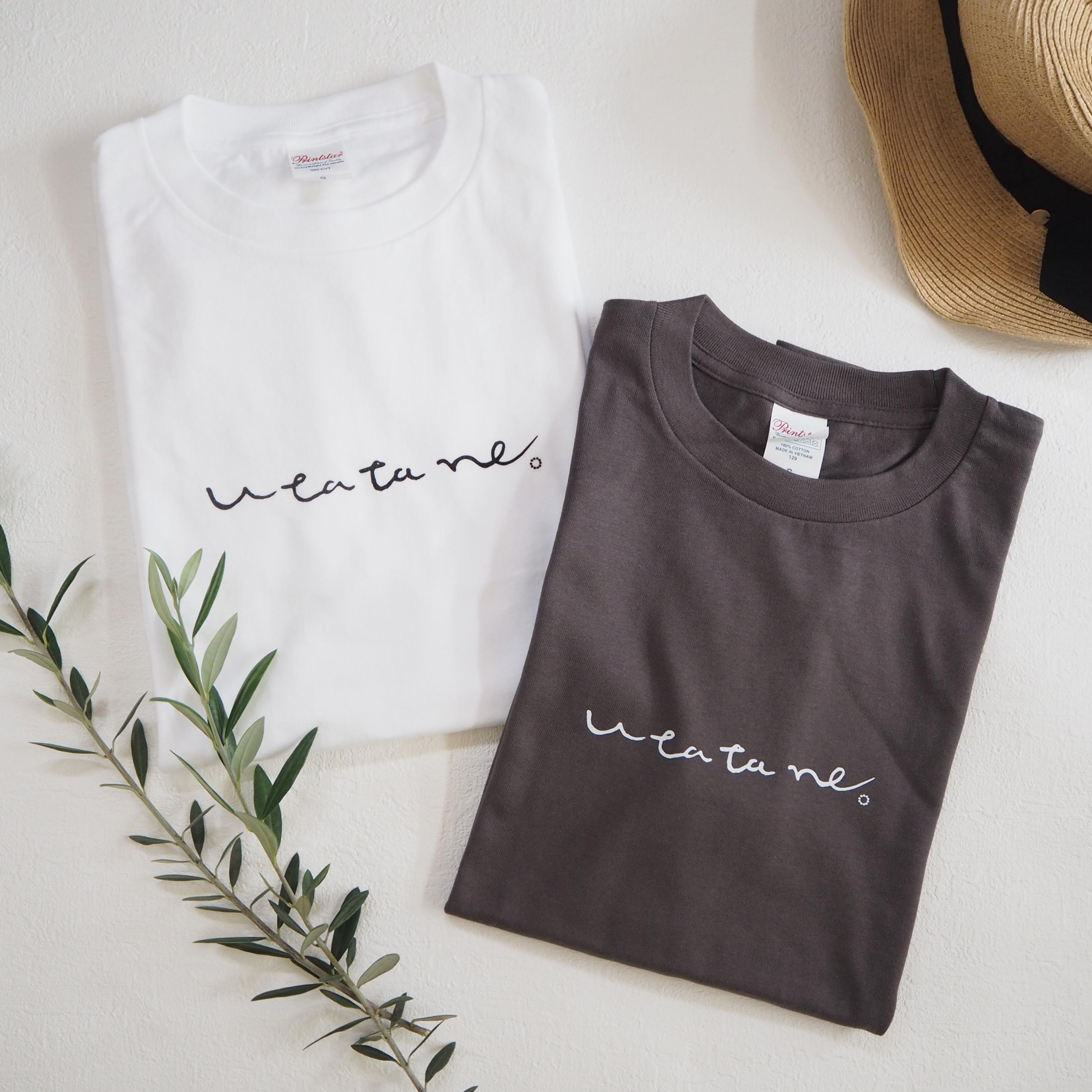 手書きシンプルロゴTシャツ／90〜160 S〜XXXLサイズ レディース キッズ オーガニックコットン100%1枚目の画像
